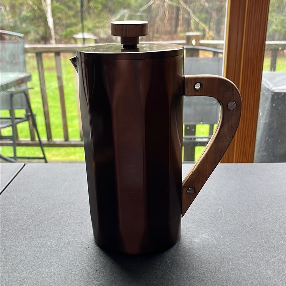Starbucks Stainless Steel French Press Coffee Maker with Wooden Handle (34fl oz)